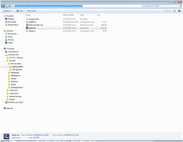 finding the setup file